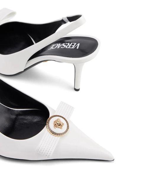 Versace Medusa '95 85mm leather pumps - White - zdjęcie produktu nr 2