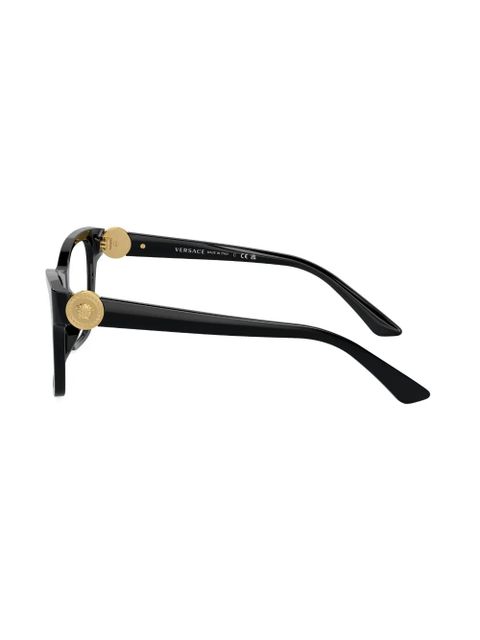 Versace Eyewear Medusa-plaque square-frame glasses - Black - zdjęcie produktu nr 2