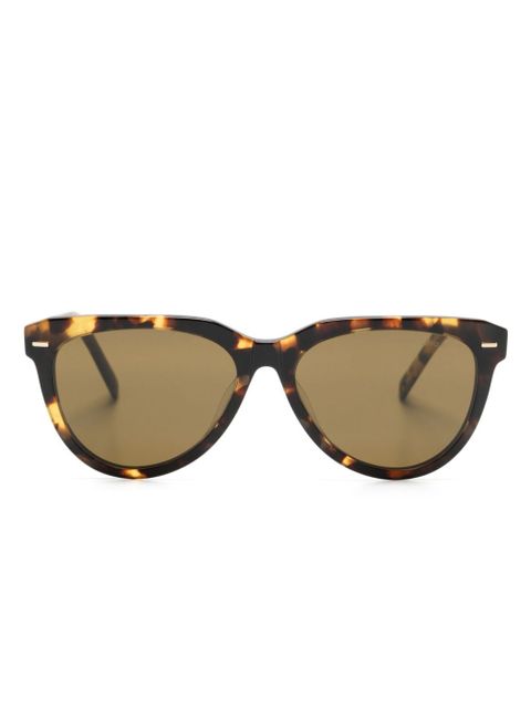 Miu Miu Eyewear tortoiseshell-effect round sunglasses - Brown - zdjęcie produktu nr 1