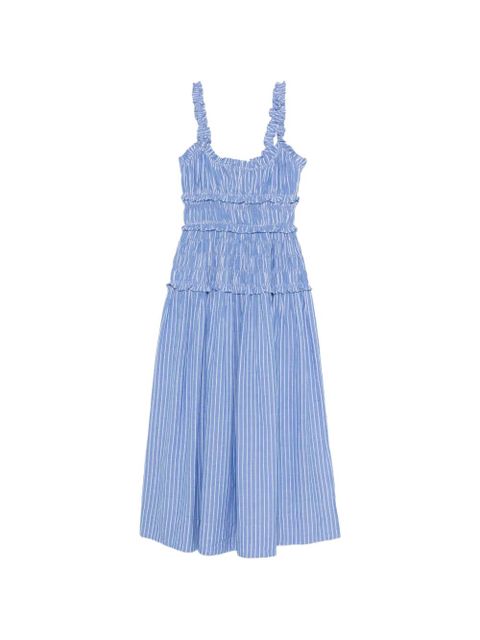 DÔEN Marianne striped midi dress - Blue