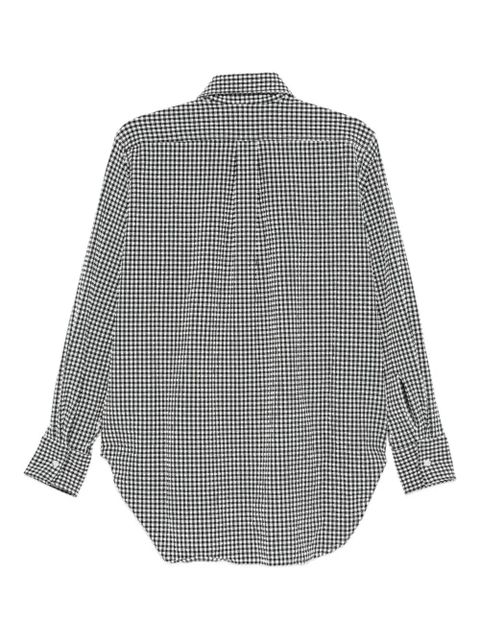 Hunza G gingham-check shirt - Black - zdjęcie produktu nr 2