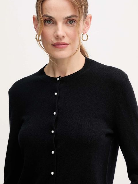 United Colors of Benetton kardigan kaszmirowy damski kolor czarny 1033D502A