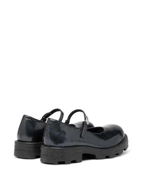 Diesel D-Hammer patent leather ballet flats - Black