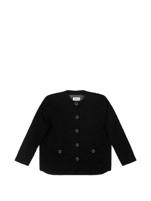 AREA quilted velvet jacket - Black - zdjęcie produktu nr 1