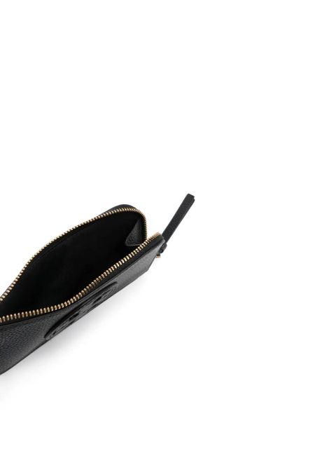 Tory Burch Miller logo-cut card case - Black