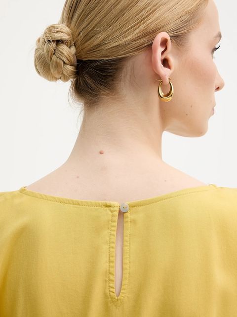 United Colors of Benetton bluzka damska kolor żółty gładka 5NPHDQ0C6