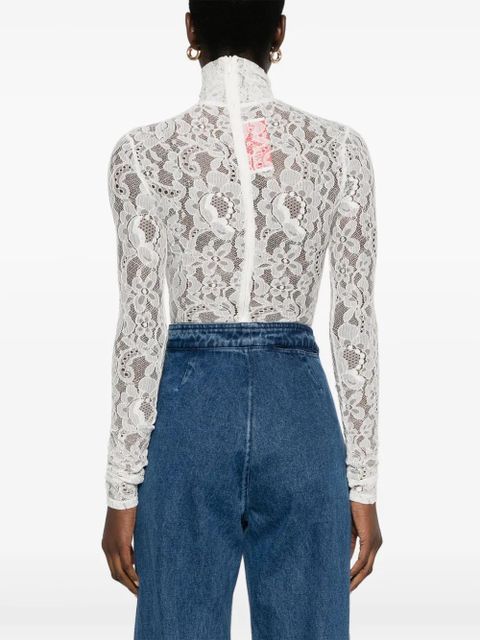 Valentino Garavani rebrodé lace bodysuit - White - zdjęcie produktu nr 2