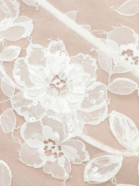 Self-Portrait floral lace midi dress - White