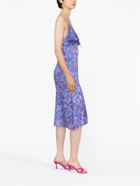 ISABEL MARANT Presly floral-print midi dress - Blue