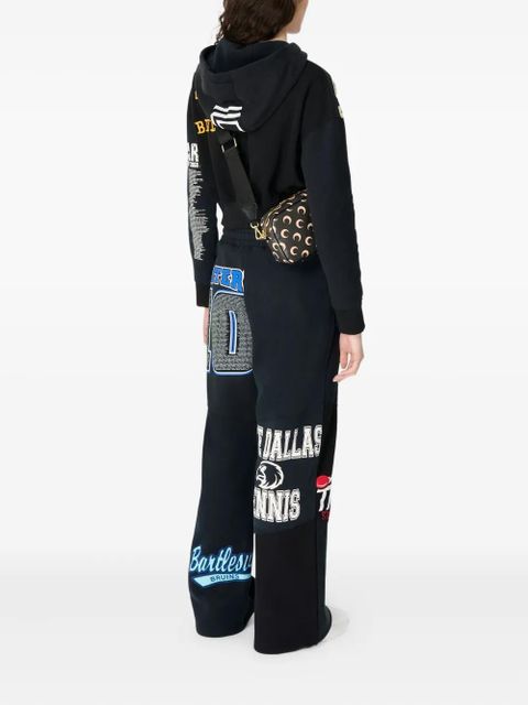 Marine Serre long-sleeve hoodie - Black