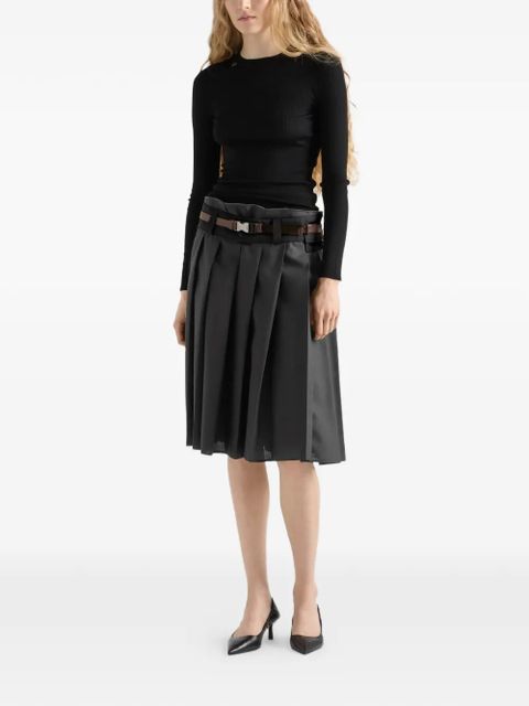 Prada long-sleeve crew-neck sweater - Black - zdjęcie produktu nr 2