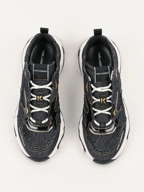 Karl Lagerfeld sneakersy skórzane BLAZE damskie kolor granatowy KL62425D