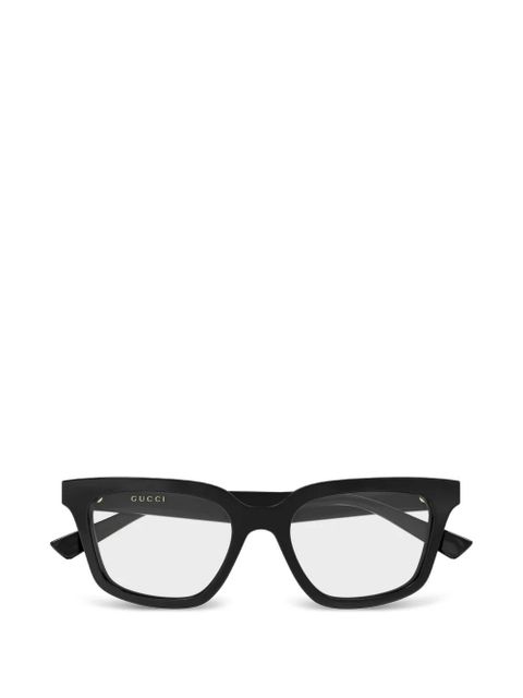 Gucci Eyewear Double G square-frame glasses - Black - zdjęcie produktu nr 1