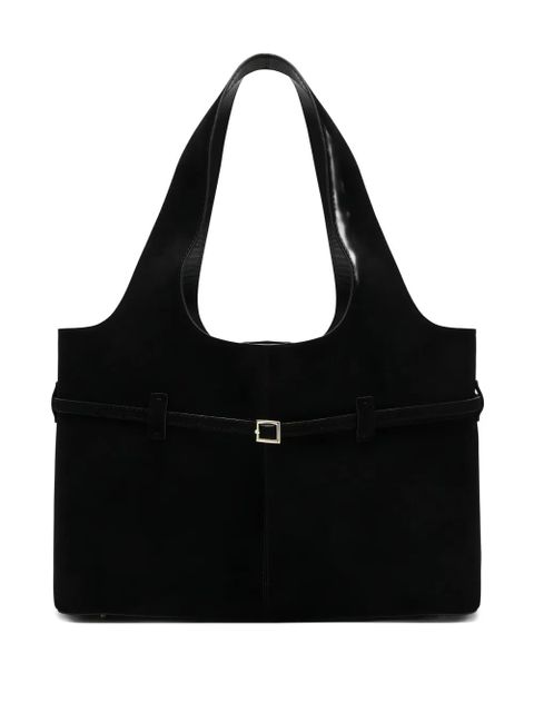 Manu Atelier Cambon Cabas suede tote bag - Black