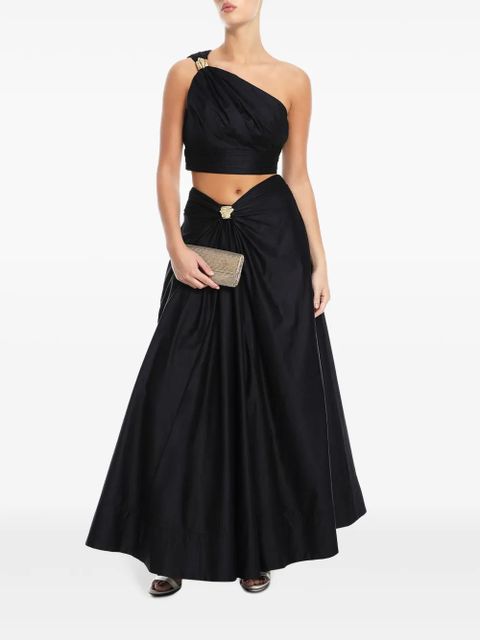 Aje Clarity one-shoulder crop top - Black