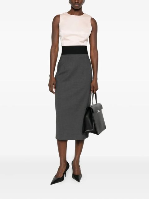 Sportmax contrast-waistband skirt - Grey - zdjęcie produktu nr 2