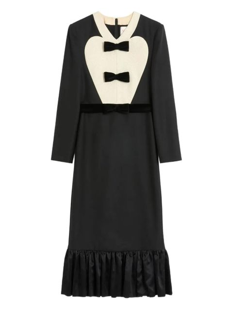 Valentino Garavani bow-detail midi dress - Black