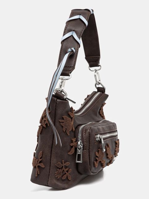 Desigual torebka STENCIL FLOWER ME kolor brązowy 25WAXPB9 - zdjęcie produktu nr 2