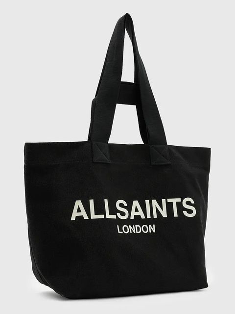 AllSaints torebka bawełniana ALI kolor czarny W163XA - zdjęcie produktu nr 1