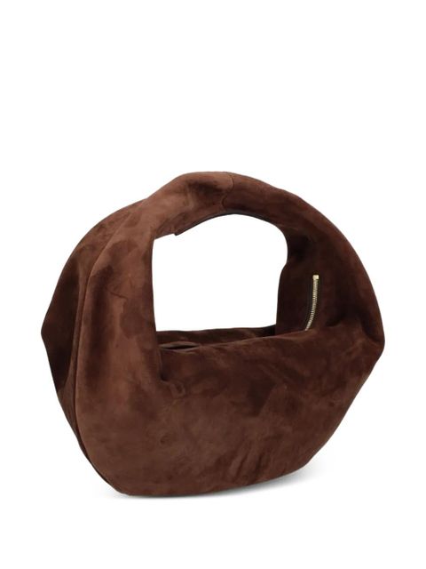 KHAITE brown suede tote bag