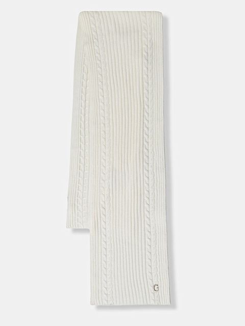 Guess szalik damski kolor beżowy gładki AW5383 POL03 - zdjęcie produktu nr 1