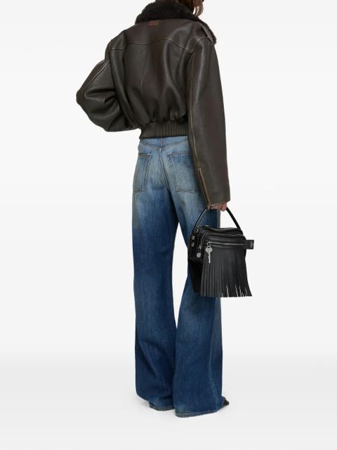 Acne Studios leather bomber jacket - Brown