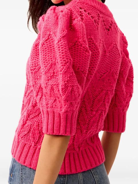 Marie Oliver Vayda puff-sleeves sweater - Pink