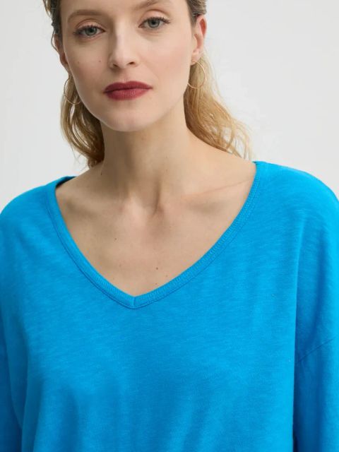 American Vintage longsleeve bawełniany kolor fioletowy SON02GGE25