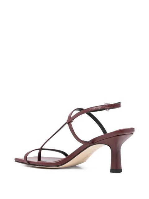 Aeyde strappy square toe sandals - Red