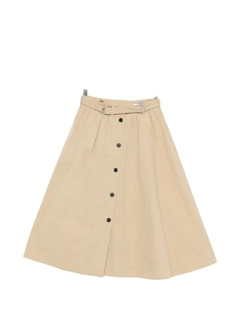 Prada button belted midi skirt - Neutrals - zdjęcie produktu nr 1