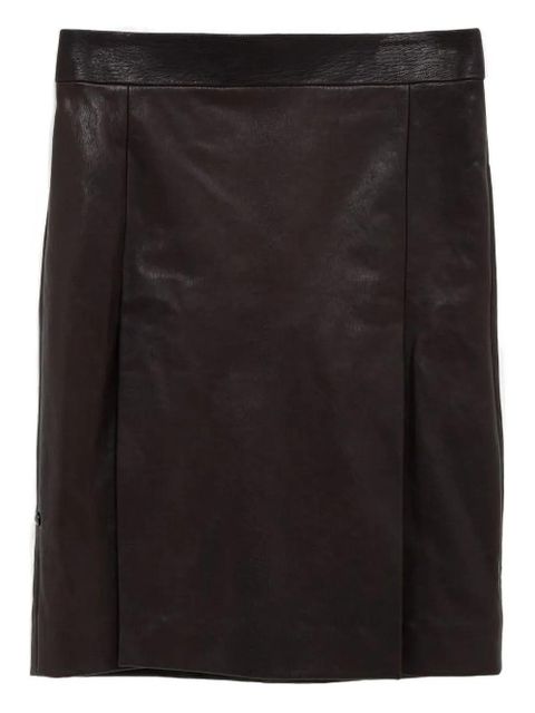 Ferragamo leather mini skirt - Brown - zdjęcie produktu nr 1