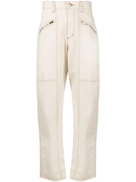 ISABEL MARANT Fanny straight-leg cargo trousers - Neutrals - zdjęcie produktu nr 1