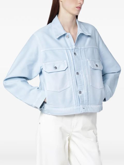 Victoria Beckham chest pocket trucker jacket - Blue - zdjęcie produktu nr 1