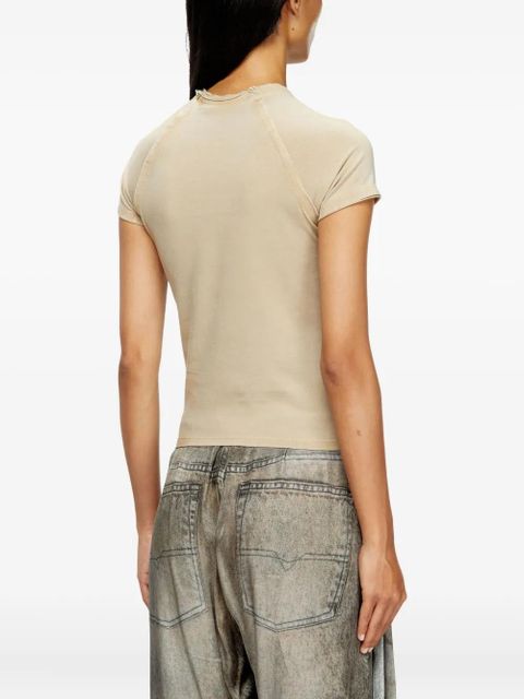 Diesel rhinestone-embellished raglan-sleeve T-shirt - Neutrals