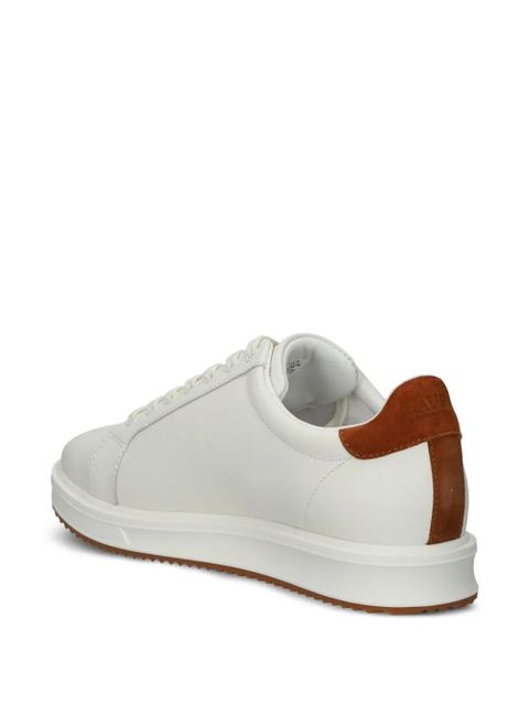 Lauren Ralph Lauren logo-embroidered leather sneakers - White