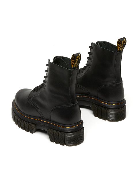 Dr. Martens Workery Audrick 8-Eye Boot damskie kolor czarny na płaskim obcasie DM27149001