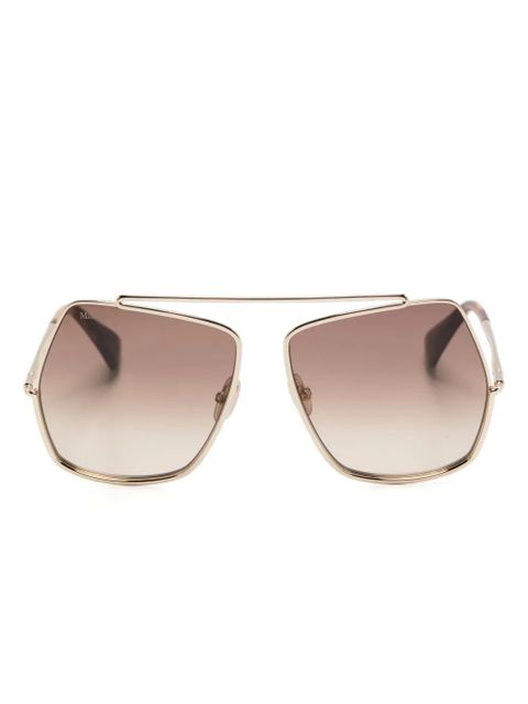Max Mara Eyewear oversize-frame sunglasses - Gold - zdjęcie produktu nr 1