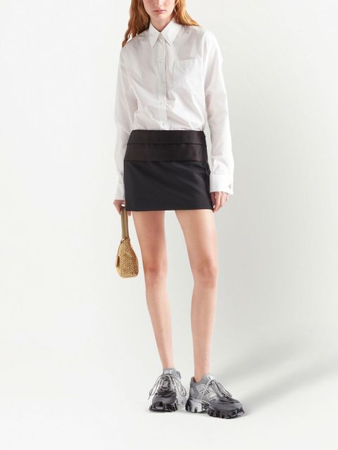 Prada triangle-logo poplin shirt - White - zdjęcie produktu nr 2