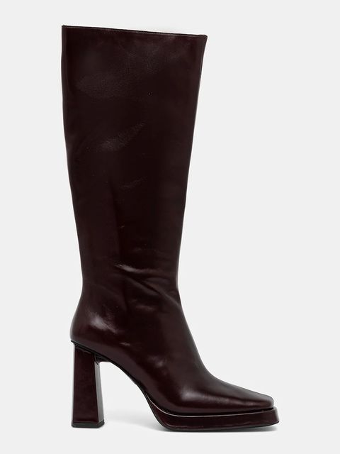 Jeffrey Campbell kozaki skórzane Maximal damskie kolor brązowy na słupku JC-852-1-7 - zdjęcie produktu nr 2