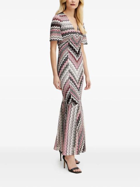 Missoni zigzag-knit fishtail dress - Black