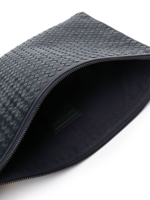 DRAGON DIFFUSION A4 leather clutch bag - Blue