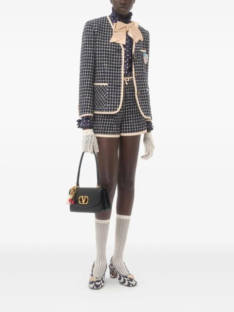 Valentino Garavani Plus de Pois-print twill shirt - Blue