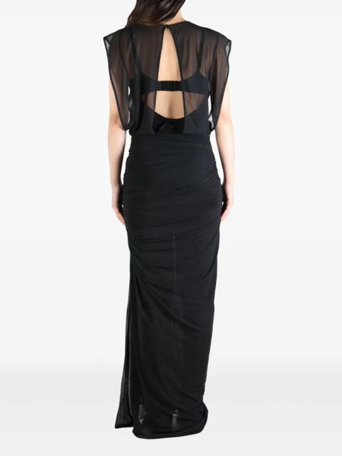 Jean Paul Gaultier slogan-flocked dress - Black