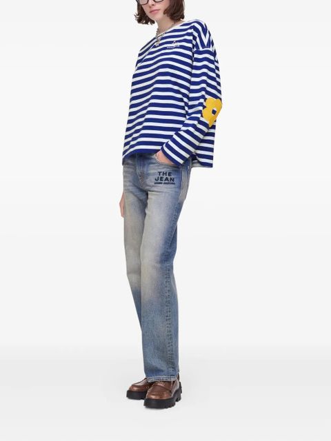 Marc Jacobs striped flower-patch top - Blue - zdjęcie produktu nr 2