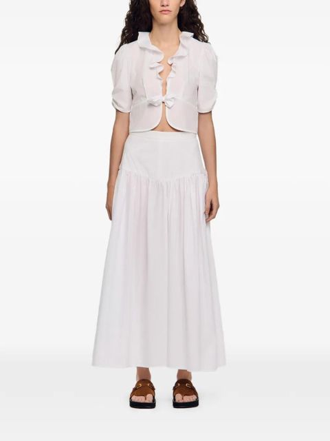 SANDRO ruffled-collar blouse - White
