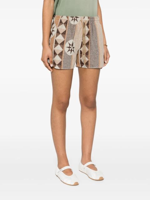 LOEWE abstract-print shorts - Neutrals