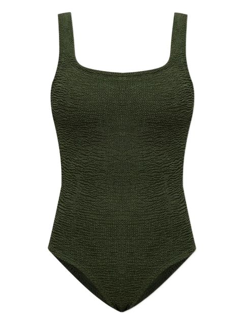 Hunza G square-neck crinkle swimsuit - Green - zdjęcie produktu nr 1