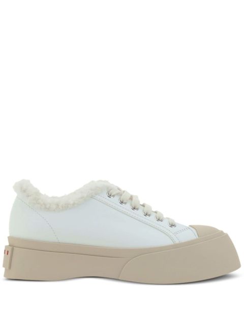 Marni Pablo lace-up shearling-trim sneakers - White - zdjęcie produktu nr 1