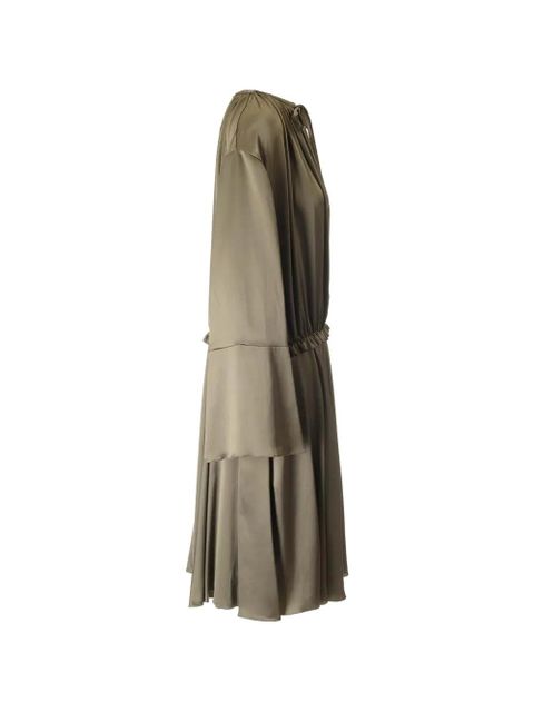 LOEWE ruffled-waist tunic dress - Green