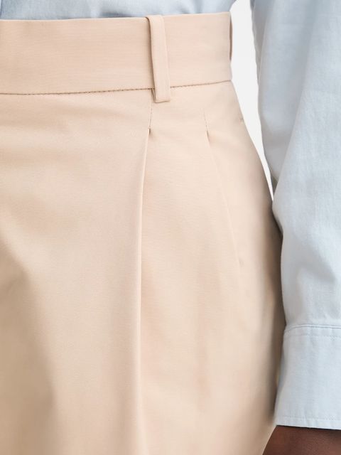 Calvin Klein spodnie damskie kolor beżowy szerokie high waist LV044D664G - zdjęcie produktu nr 2